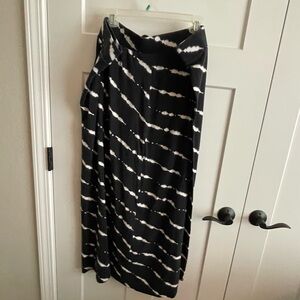 Ladies, plus, 3X, Sonoma, black/white, tie-dye, maxi skirt, School,